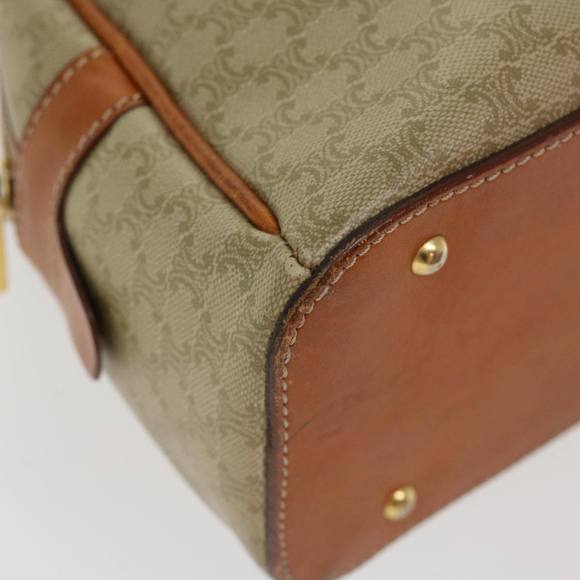 CELINE Macadam Canvas Hand Bag PVC Leather Beige Auth 38694 - Picture 16 of 16